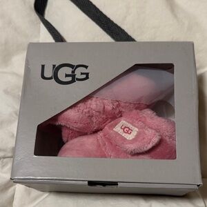 UGG Soft Pink Plush Slippers; NWT in box… (size Large 12-18months)